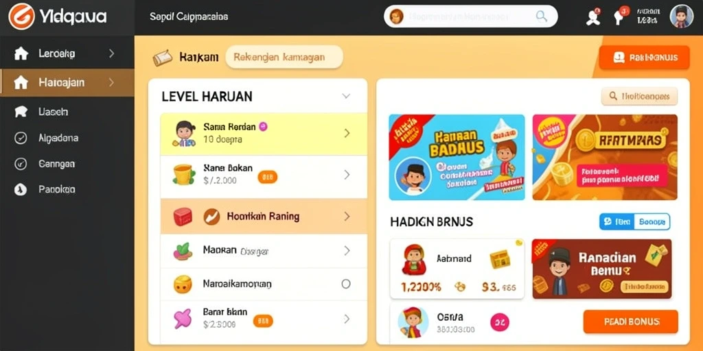 Tampilan antarmuka permainan yang menarik.