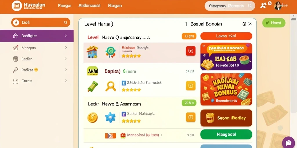 Tangkapan layar fitur permainan yang menarik.